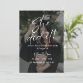 Invitation Elle l'a fait Script de remise de diplôme entièrem (Debout devant)