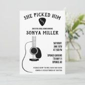 Invitation Elle L'A Pris ! Guitare et Fête des mariées de pré (Debout devant)