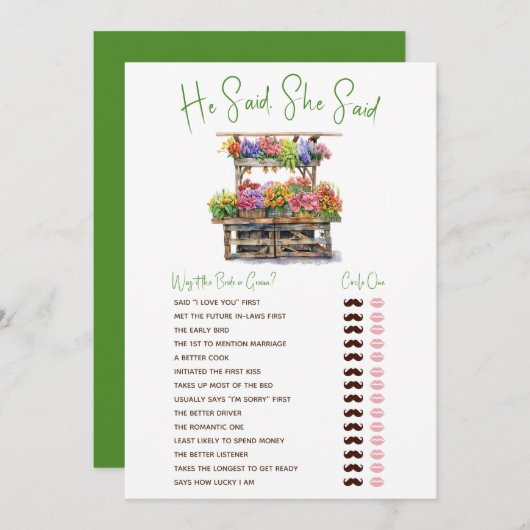 Invitation Elle n'est pas à la Fête des mariées du marché (Devant / Derrière)