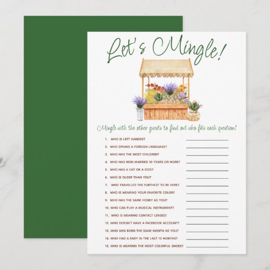 Invitation Elle n'est pas à la Fête des mariées du marché (Devant / Derrière)