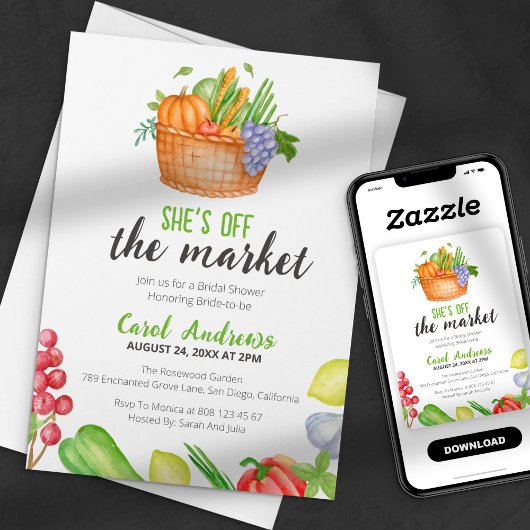 Invitation Elle n'est pas à la Fête des mariées du marché agr