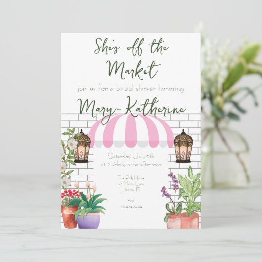 Invitation Elle n'est pas l'Invitation Fête des mariées du ma (Debout devant)