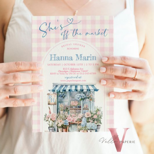 Invitation Elle n'est pas sur le marché de la douche nuptiale