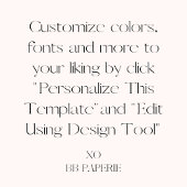 Invitation Elle n'est pas sur le marché Tiré à la main