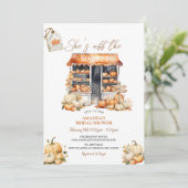 Invitation Elle n'est plus au marché Citrouille Fête des mari (Debout devant)