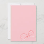 Invitation Elle noue la douche nuptiale de l'arc rose noeud (Dos)