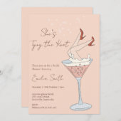 Invitation Elle noue la douche nuptiale Knot martini (Devant / Derrière)