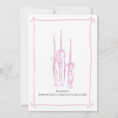 Invitation Elle noue la Fête des mariées (Dos)