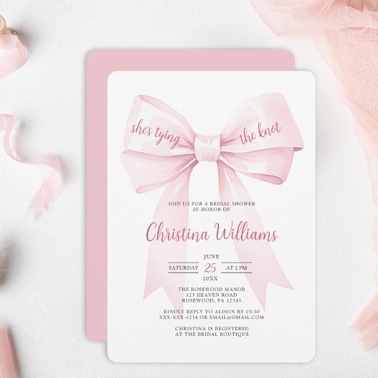 Invitation Elle noue la Fête des mariées