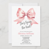 Invitation Elle noue la Fête des mariées Aquarelle Rose (Devant)