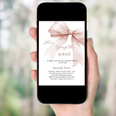 Invitation Elle noue la Fête des mariées arc-noeud