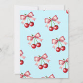 Invitation Elle noue la Fête des mariées cerise Coquette (Dos)