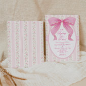 Invitation Elle noue la Fête des mariées de la chic boue rose