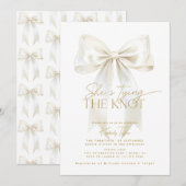 Invitation Elle noue la Fête des mariées de la cou blanche (Devant / Derrière)