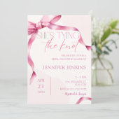 Invitation Elle noue la Fête des mariées de la cou rose (Debout devant)