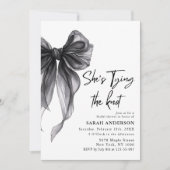 Invitation Elle noue la Fête des mariées de l'arc noir (Devant)