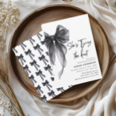 Invitation Elle noue la Fête des mariées de l'arc noir