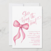 Invitation Elle noue la Fête des mariées de ruban de la boîte (Devant)