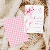 Invitation Elle noue la Fête des mariées de ruban rose