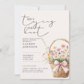 Invitation Elle noue la Fête des mariées florale (Devant)