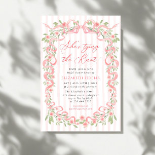 Invitation Elle noue la Fête des mariées florale de la boue r