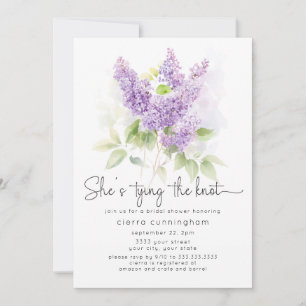 Invitation Elle noue la Fête des mariées florale pourpre