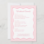 Invitation Elle noue le Knot Pink Bachelorette Party (Dos)