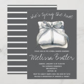 Invitation Elle noue le noeud ! Fête des mariées de boîte à a (Devant / Derrière)