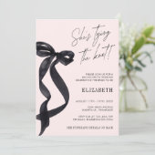 Invitation Elle Noue le Nœud Mariage Enterrement de Vie de Je (Debout devant)