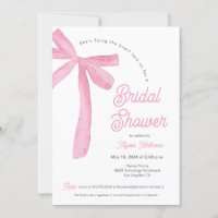 Elle noue le noeud Pink Bow thème nuptiale douche