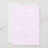 Invitation Elle noue le nœud ruban violet (Dos)