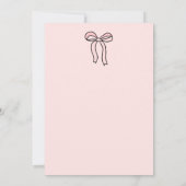 Invitation Elle Noue le Nœud Rubans & Bébés Enterrement de Vi (Dos)