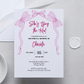Invitation Elle noue le noeud simple Fête des mariées de la m