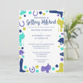 Invitation Elle se fait une Fête des mariées équestre amusant (Debout devant)