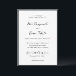 Invitation Elle Simple Mariage moderne<br><div class="desc">Faire-part de mariage moderne avec un design simple avec les détails de votre événement entouré d'une fine bordure.</div>