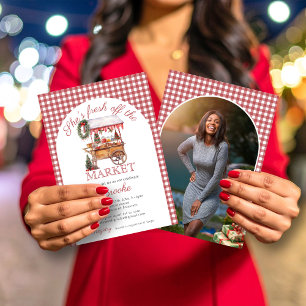 Invitation Elle sort de la Fête des mariées de Noël du marché