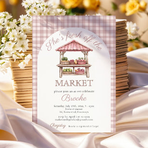 Invitation Elle sort de la Fête des mariées rose du marché