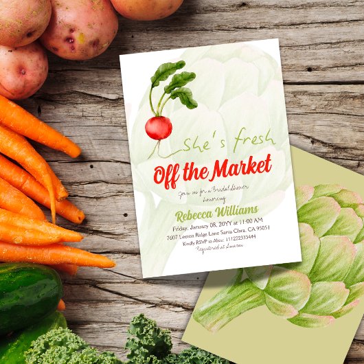 Invitation Elle sort de la Fête des mariées rouge du marché