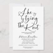 Invitation Elle Tient La Fête des mariées Du noeud (Devant)