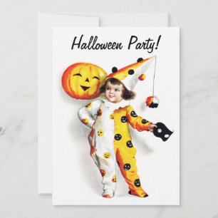 Invitation Ellen H. Clapsaddle : Peu de harlequin de