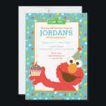 Invitation Elmo - Cupcake & Confetti 5e anniversaire<br><div class="desc">Elmo dit : "Joyeux anniversaire !" Ce dessin animé mignon est ici pour promouvoir une invitation d'anniversaire très spéciale pour votre journée spéciale. Ce monstre de marionnettes en peluche est vu ici dans sa forme de dessin animé classique qui est emblématique des enfants du monde entier, grâce à Sesame Street....</div>