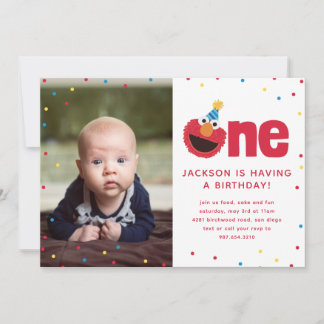 Invitation Elmo One avec photo