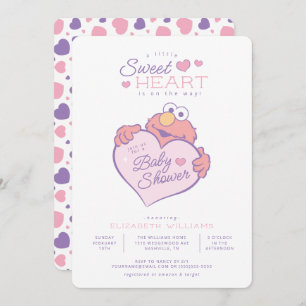 Invitation Elmo - Petit Baby shower amoureux