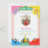 Invitation Elmo’s 1st birthday theme (Devant)