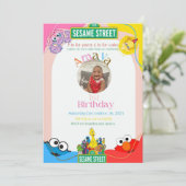 Invitation Elmo’s 1st birthday theme (Debout devant)