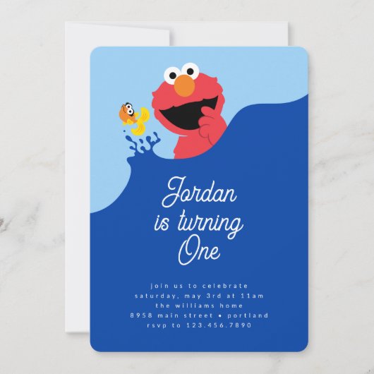 Invitation Elmo's Splish Splash Anniversaire Bash (Devant)