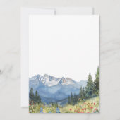 Invitation Elopement Aquarelle Mountain Mariage Réception (Dos)
