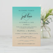 Invitation Elopement Beach Tropical Modern Wedding Reception (Debout devant)