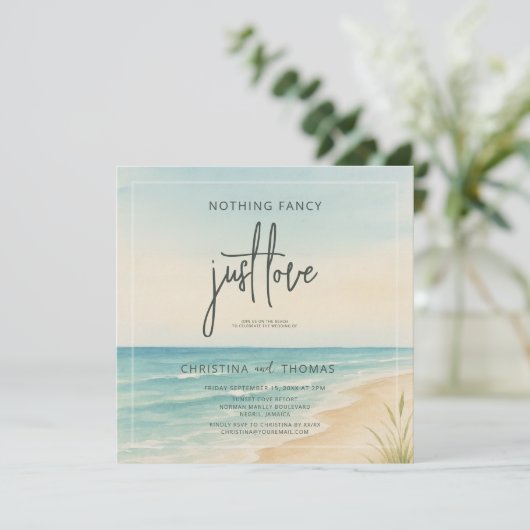 Invitation Elopement Beach Wedding (Debout devant)