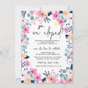 Invitation Elopement Chic Garden Rose Fleurs